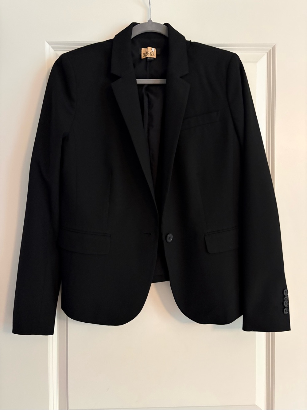 Ann Taylor Women's Black Tailored One Button Blazer Ann Fit Size 8 Professional